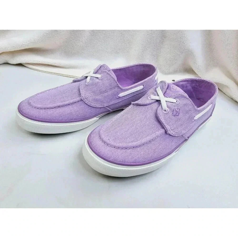 Sperry Top Sider Size 9W Women's Lavender Low Lace Fashion Boat Shoes STS55881 - Picture 8 of 13